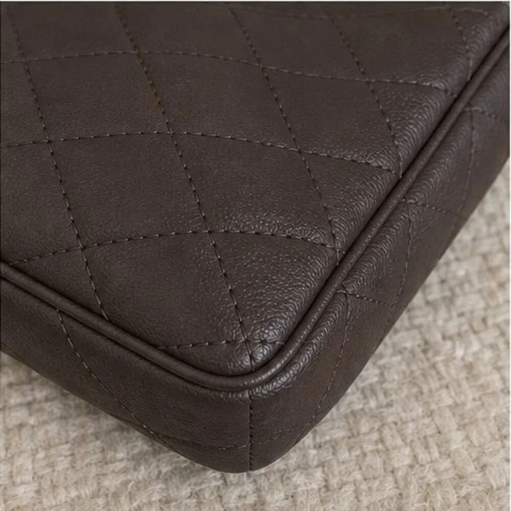 Espresso Quilted Crossbody Bag